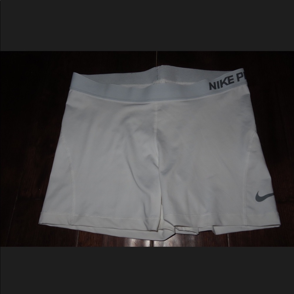 Nike white Spandex shorts